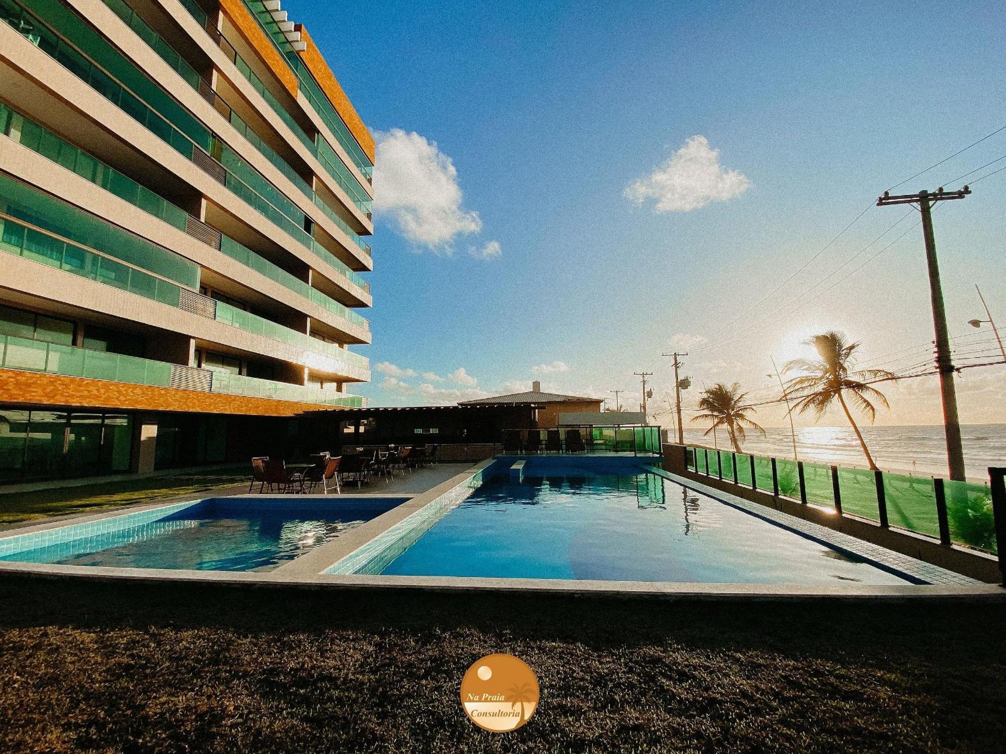 Pe Na Areia, Piscina Borda Infinita, Vaga De Garagem, Portaria 24 Hs Apartment Salvador Exterior photo