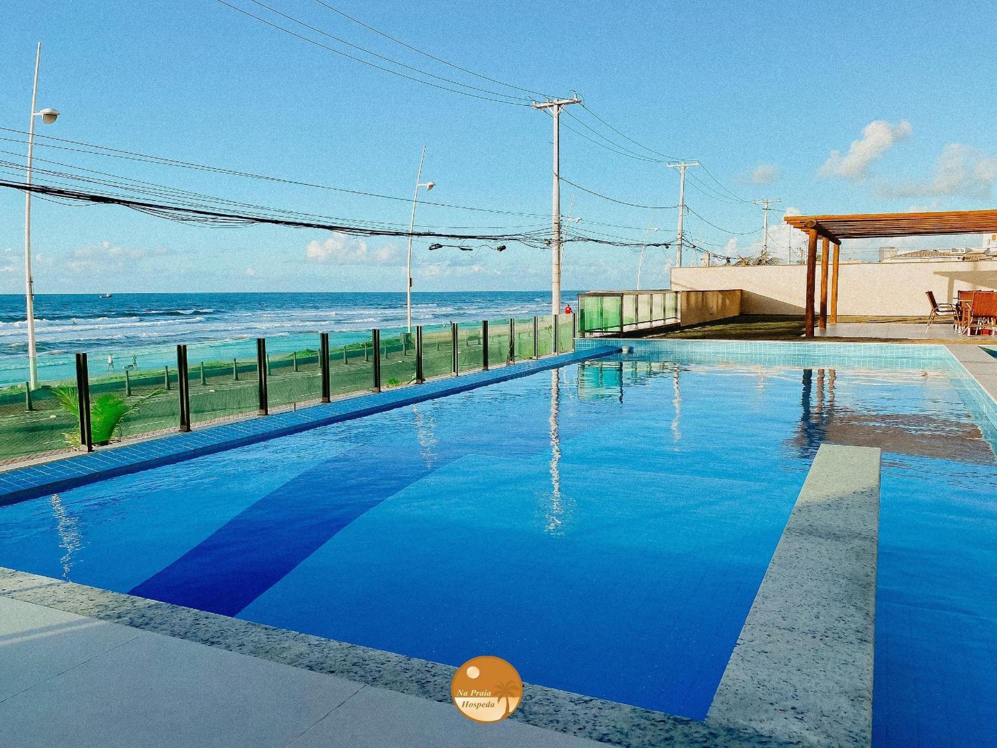 Pe Na Areia, Piscina Borda Infinita, Vaga De Garagem, Portaria 24 Hs Apartment Salvador Exterior photo
