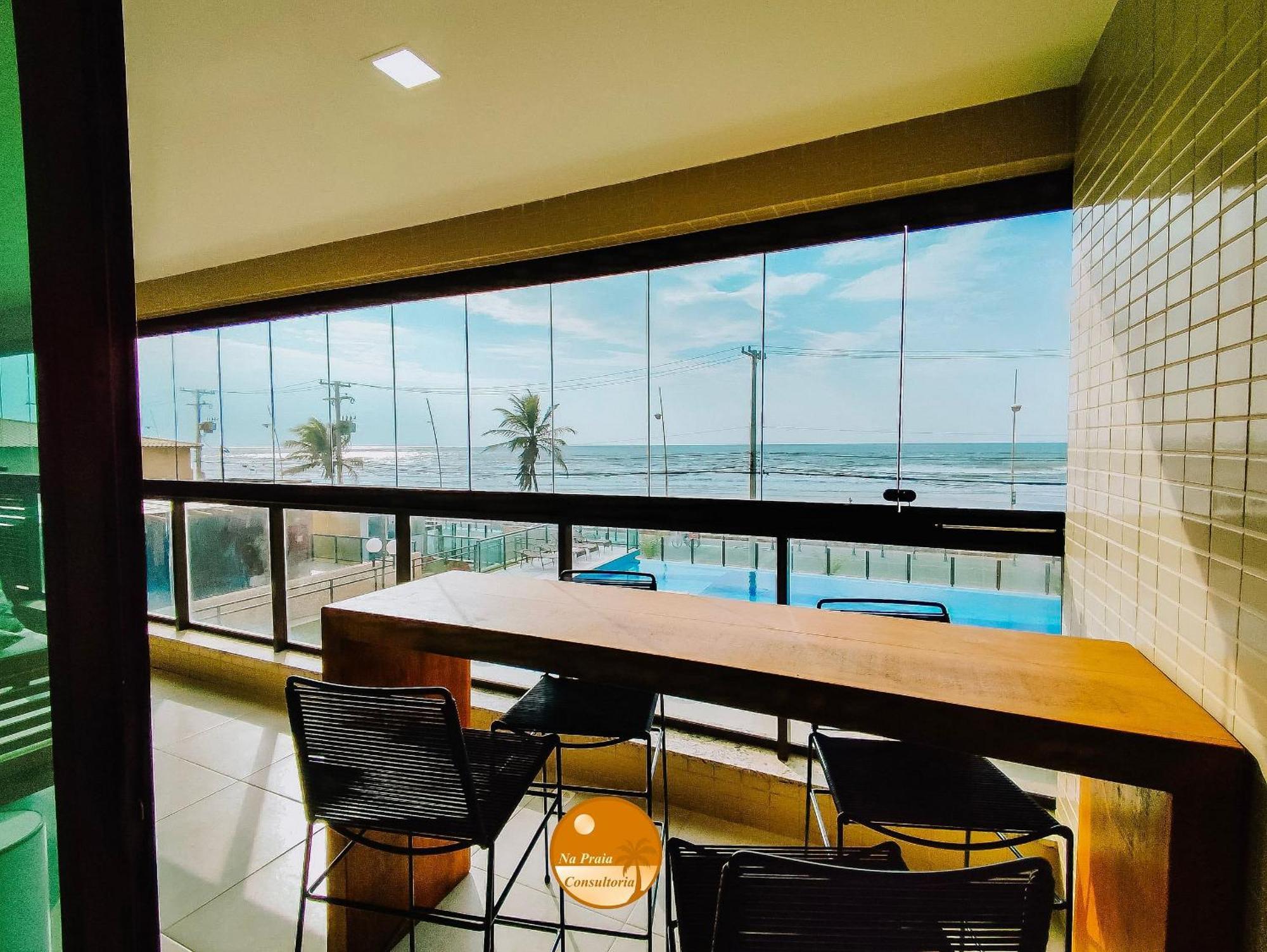 Pe Na Areia, Piscina Borda Infinita, Vaga De Garagem, Portaria 24 Hs Apartment Salvador Room photo