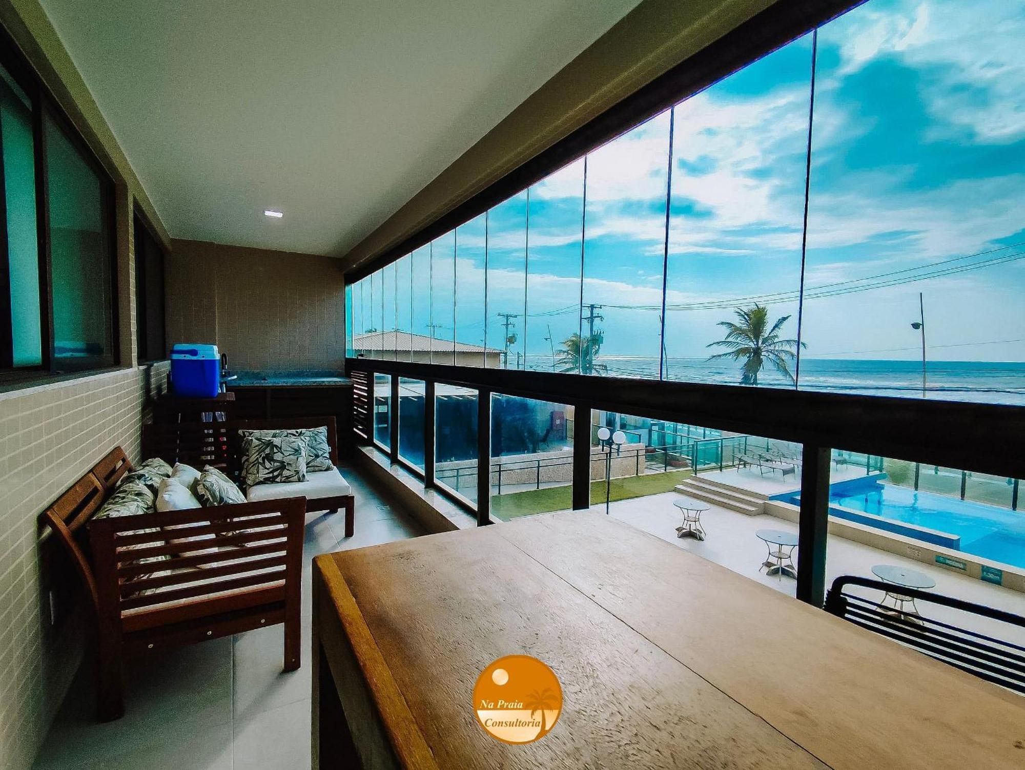 Pe Na Areia, Piscina Borda Infinita, Vaga De Garagem, Portaria 24 Hs Apartment Salvador Room photo