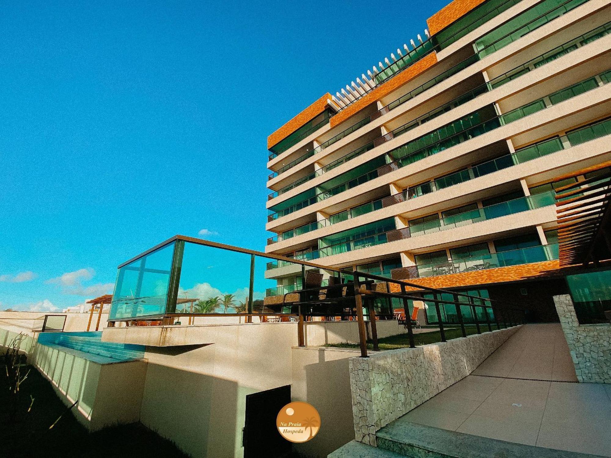 Pe Na Areia, Piscina Borda Infinita, Vaga De Garagem, Portaria 24 Hs Apartment Salvador Exterior photo